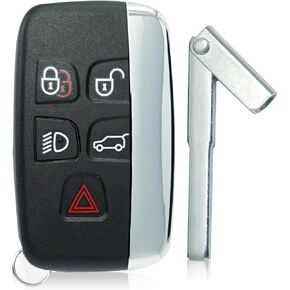 Key Fob Keyless Entry Compatible with Land Rover Discovery LR2 LR4 Range Rover Evoque Sport Smart Remote Control Fits for 2011-2017 Jaguar F-Type XE XF XJ (KOBJTF10A) with Emergency Key