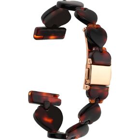 Abanen 20mm Resin Heart-Shaped Watch Band for Garmin Vivoactive 5 / Venu 2 Plus/Venu Sq, Lightweight Adjustable Wrist Strap with Foldover Clasp for Garmin Approach S50