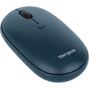 الماوس Bluetooth targus ambidextrous للكمبيوتر/جهاز Mac ، ماوس اتصال متعدد الأجهزة لجهاز الكمبيوتر المحمول أو سطح المكتب ، فأر الماوس اللاسلكي/Mac cordless ، الأزرق (PMB58102GL)