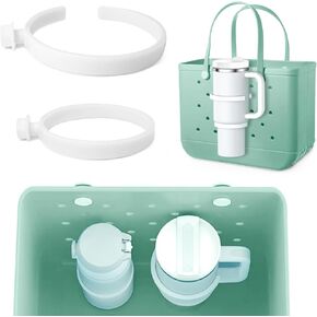 Bogg Bag Cup Holder لـ Stanley 30oz 40oz ، حامل مشروب متوافق مع الأكياس الشاطئية الحديثة البسيطة ، ومرفق حامل زجاجة ماء قابل للتعديل ، وملحقات Bogg Bage