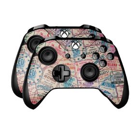Glossy Glitter Skin Compatible with Microsoft Xbox One Controller (2 Pack) - Orange Hip Hop - Premium 3M Vinyl Protective Wrap Decal Cover - Easy to Apply | Crafted in The USA by MightySkins