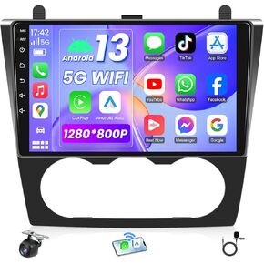 8 Core 4G+32G Car Stereo Radio for Altima 2008-2012: 5G WiFi Android 13 Wireless CarPlay Android Auto 1080P Backup Camera 1280 * 800 HD 9" Touchscreen Bluetooth 36EQ - GPS SWC FM DSP Mirror Link A/C