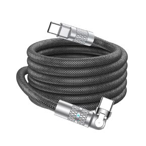 كابل USB C إلى USB C ، الزاوية اليمنى USB C كبل الشحن السريع ， 60w 6ft من النوع C من النوع C من النوع C ، سلك شاحن USBC الدوراني لـ iPhone 16/15 Pro Max ، MacBook Pro ، Samsung S25 Ultra