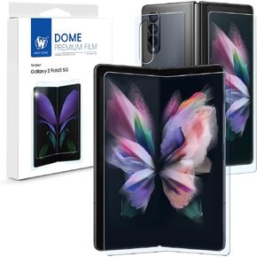 Whitestone Dome [1SET 3PCS] for Galaxy Z Fold 3 Premium Film Screen Protector Anti-Shock,HD Clear,Self Healing EPU Film for Galaxy Z Fold 3