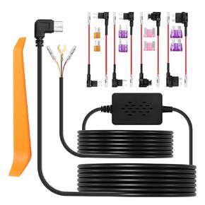 GINTOOYUN 3.3m/10.82in Car Recorder Hardwired Kit USB C Port Type-C USB Hard Wired with Fuse 12V-24V to 5V for Driving Recorder, GPS Power Supply, Radar Detector, etc
