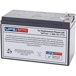 UPSBatteryCenter® 12V 7.2Ah F2 Compatible Replacement Battery for Campbell Hausfeld CC2300 Inflator and Power Supply