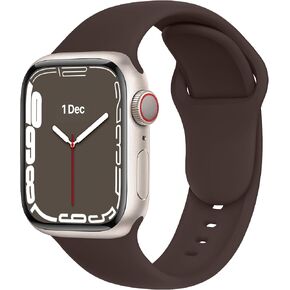 C1B Band for Apple Watch Bands Women Men Se Ultra 2 40mm 44mm 46mm 42mm 45mm 41mm 38mm 49mm Series 10 9 8 7 6 5 4 3 iWatch Sport Strap Silicone Coffee Brown