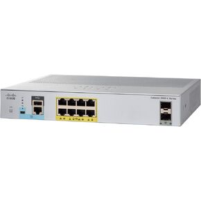 Cisco Catalyst 2960CX-8PC-L Network Switch, 8 Gigabit Ethernet Ports, 8 PoE+ Outputs, 124W PoE Budget, 2 1G SFP and 2 1G Copper Uplinks, Enhanced Limited (WS-C2960CX-8PC-L)