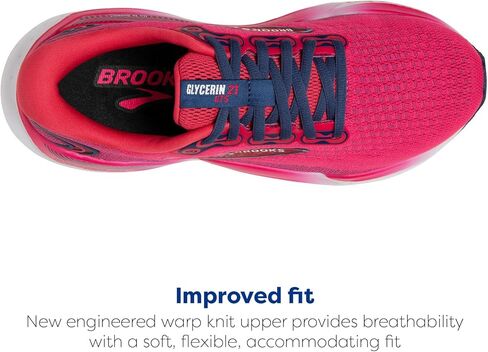 Brooks Women’s Glycerin GTS 21 Supportive Running Shoe - Cloud/Black/Pink - 11 Medium in Saudi Arabia