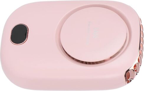 Mini Electric Fan Portable USB Charging Neck Hanging Bladeless Fan for Outdoor Sports Travel (Pink) in Saudi Arabia
