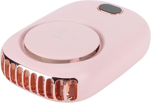 Mini Electric Fan Portable USB Charging Neck Hanging Bladeless Fan for Outdoor Sports Travel (Pink) in Saudi Arabia