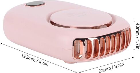 Mini Electric Fan Portable USB Charging Neck Hanging Bladeless Fan for Outdoor Sports Travel (Pink) in Saudi Arabia