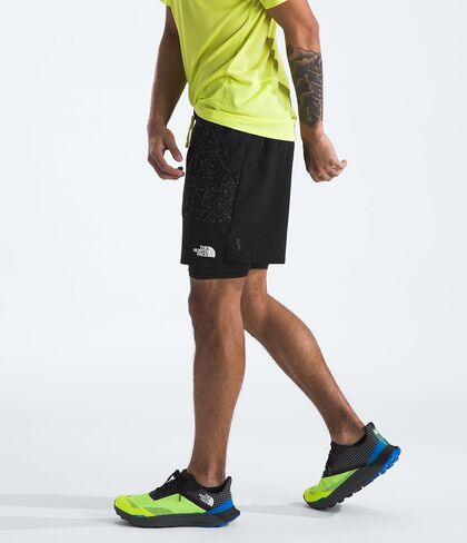 THE NORTH FACE Men's Sunriser 2-in-1 Short 6", Shady Blue, Large Regular in Saudi Arabia