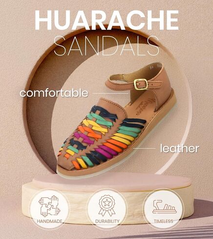 Macarena Collection Womens Shoes Leather Sandals Ankle for Women | Huarache Handmade Mexican Sandals Women | Comfortable & Stylish Womens Sandals 3050 Ankle Strap in Saudi Arabia