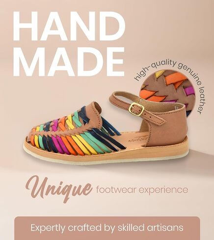 Macarena Collection Womens Shoes Leather Sandals Ankle for Women | Huarache Handmade Mexican Sandals Women | Comfortable & Stylish Womens Sandals 3050 Ankle Strap in Saudi Arabia
