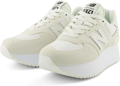 حذاء رياضي نسائي من New Balance 574+، منتصف القرن الوردي/الجرانيت الوردي، 5 in Saudi Arabia