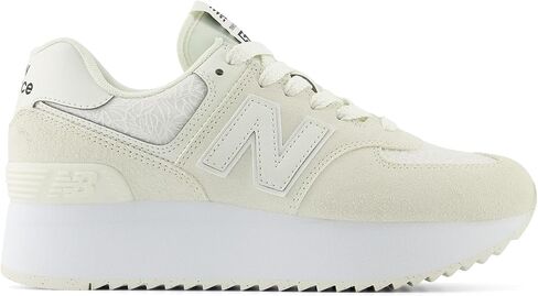 حذاء رياضي نسائي من New Balance 574+، منتصف القرن الوردي/الجرانيت الوردي، 5 in Saudi Arabia