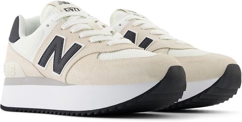 حذاء رياضي نسائي من New Balance 574+، منتصف القرن الوردي/الجرانيت الوردي، 5 in Saudi Arabia