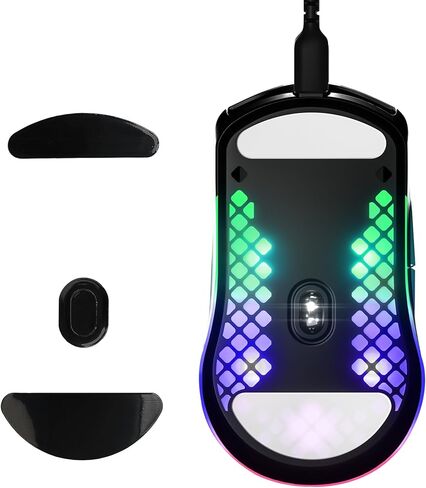 kwmobile mouse feet استبدال متوافق مع steelseries aerox 3 computer mouse skates kyser - Black in Kuwait