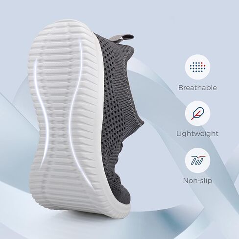 Flysocks Slip On Sneakers for Women-Fashion Sneakers Walking Shoes Non Slip Lightweight Breathable Mesh Running Shoes Comfortable Black Pink Mix 9.5 in Saudi Arabia