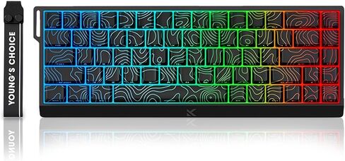 MCHOSE ACE 68 Magnetic Switch RGB Gaming Keyboard,60% Hall Effect Rapid Trigger Adjustable Actuation Hot Swap Wired Mechanical Keyboard with Side Printed Keycaps PC/Mac Gamer (Black-TTC Switch) in Kuwait