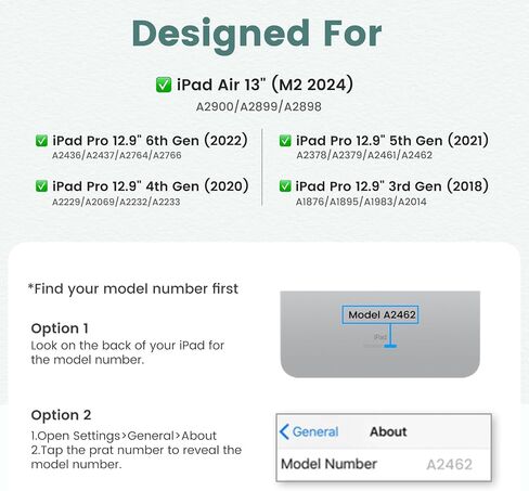 iPad Pro 12.9 inch Case with Keyboard Compatible for iPad 12.9-inch 2022/2021/2020 (6th/5th/4th Gen) with Pencil Holder,Smart Folio Tablet Cover with 7 Color Backlit Detachable Wireless Keyboard in Kuwait