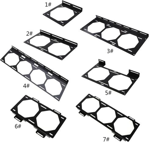 Fan Bracket Radiator Mounting Bracket Water for 12/14CM Fan Holder External Computer for Case Heatsink Gadget Acc Color 7 in Saudi Arabia