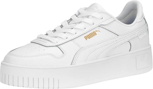 حذاء رياضي للسيدات من PUMA CARINA STREET، PUMA White-PUMA White-PUMA Gold، 8.5 in Saudi Arabia