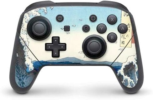 Skinit Decal Gaming Skin Compatible with Nintendo Switch Pro Controller - Officially Licensed View of The Naruto whirlpools at Awa by Hiroshige Design in Saudi Arabia