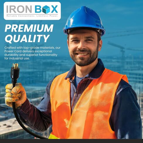 Ironbox Electric NEMA L6-30P إلى C13 سلك الطاقة - 15A ، 250V ، 14/3 SJT - توصيل الطاقة والكابلات المدرجة في UL - مزود الطاقة الثقيلة لمراكز البيانات ، PDU ، الأجهزة ذات الطاقة العالية ، المولدات وأكثر من ذلك (10 أقدام) in Kuwait