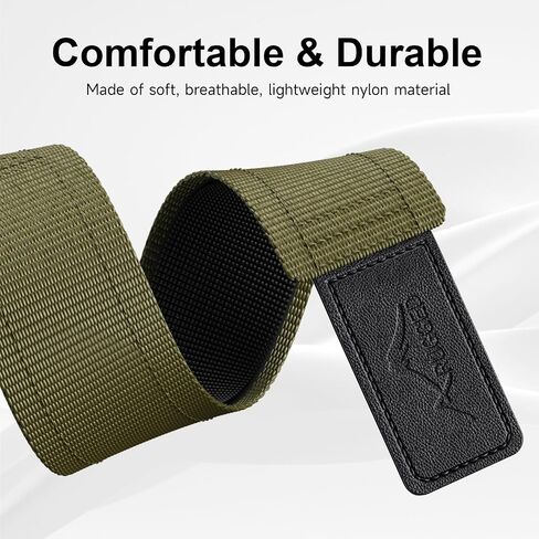 ANCOOL for Garmin Venu 3/Venu 2 Watch Band/Vivoactive 4/Forerunner 265/255 Band, 22mm Nylon Watch Band for Galaxy Gear S3 Frontier/Watch 3 45mm/Watch 46mm Bands for Men Women, Black/Green in Kuwait