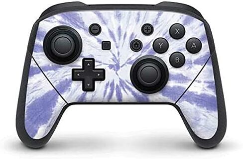 Skinit Decal Gaming Skin Compatible with Nintendo Switch Pro Controller - Officially Licensed Liquid Blue Tie Dye - Rainbow Design in Saudi Arabia