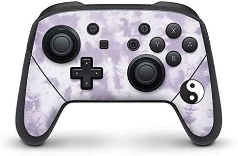 Skinit Decal Gaming Skin Compatible with Nintendo Switch Pro Controller - Officially Licensed Liquid Blue Tie Dye - Rainbow Design in Saudi Arabia