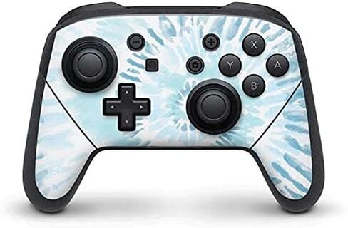 Skinit Decal Gaming Skin Compatible with Nintendo Switch Pro Controller - Officially Licensed Liquid Blue Tie Dye - Rainbow Design in Saudi Arabia