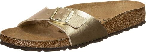 Birkenstock Women's Mules Madrid Birko-Flor Gold Sandal, 8 in Saudi Arabia