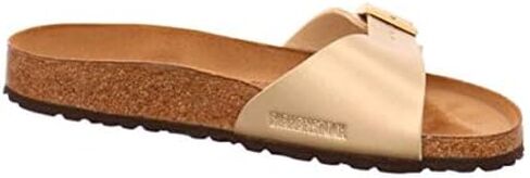 Birkenstock Women's Mules Madrid Birko-Flor Gold Sandal, 8 in Saudi Arabia