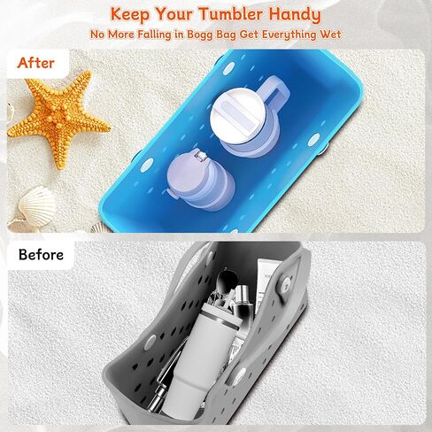 Bogg Bag Cup Holder لـ Stanley 30oz 40oz ، حامل مشروب متوافق مع الأكياس الشاطئية الحديثة البسيطة ، ومرفق حامل زجاجة ماء قابل للتعديل ، وملحقات Bogg Bage in Kuwait
