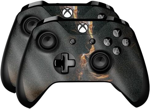 Glossy Glitter Skin متوافق مع Microsoft Xbox One Controller (2 Pack) - Papercraft Cyan - Premium 3M Vinyl Protction Wrap Cover - من السهل تطبيق | مصنوع في الولايات المتحدة الأمريكية من قبل Mayyskins in Kuwait