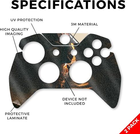 Glossy Glitter Skin متوافق مع Microsoft Xbox One Controller (2 Pack) - Papercraft Cyan - Premium 3M Vinyl Protction Wrap Cover - من السهل تطبيق | مصنوع في الولايات المتحدة الأمريكية من قبل Mayyskins in Kuwait