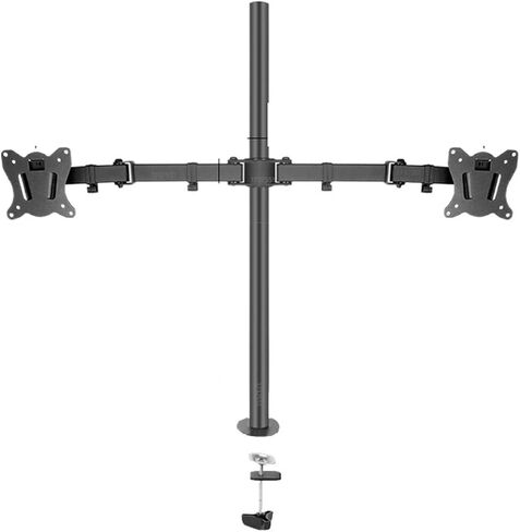 (80cm) DL-T902-280II Full Motion Dual Monitor Desktop Stand Holder 10"-27" Clamp Grommet Hole Base PC Mount Foldable Arm 12kg(DL-T902-280-G) in Saudi Arabia