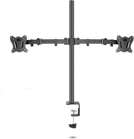 (80cm) DL-T902-280II Full Motion Dual Monitor Desktop Stand Holder 10"-27" Clamp Grommet Hole Base PC Mount Foldable Arm 12kg(DL-T902-280-G) in Saudi Arabia