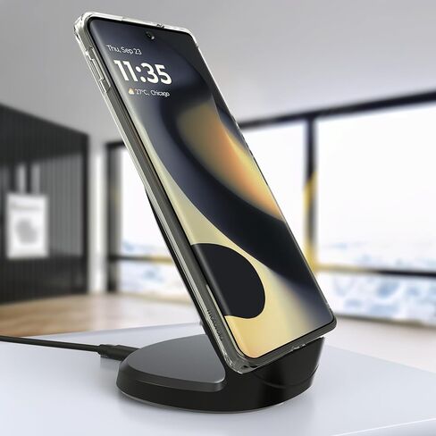 Motorola TurboPower 15W Qi Wireless Stand for Fast Charging of Moto Edge 2022/2023, Edge+ (Plus) 2023/2022/2020, Razr+ (Plus) 2023, Razr 2023, ThinkPhone by Motorola in Kuwait