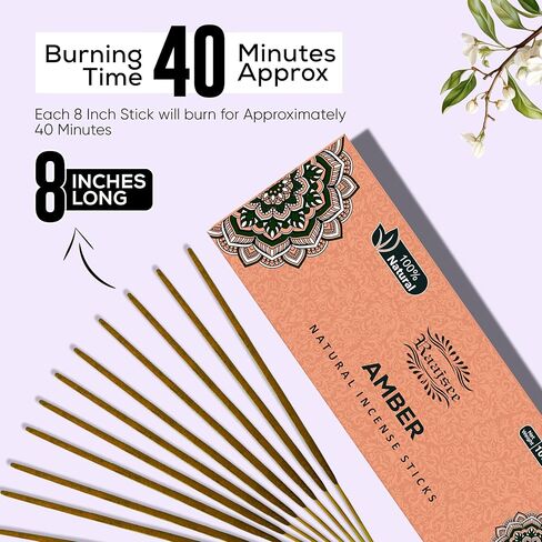 Raajsee Oudh Incense Sticks, 100%-Natural Charcoal Free Organic Non Toxic Clean Burning Handmade Insence Sticks 100 gm Pack, Meditation Gifts – Spritual Cleansing in Kuwait