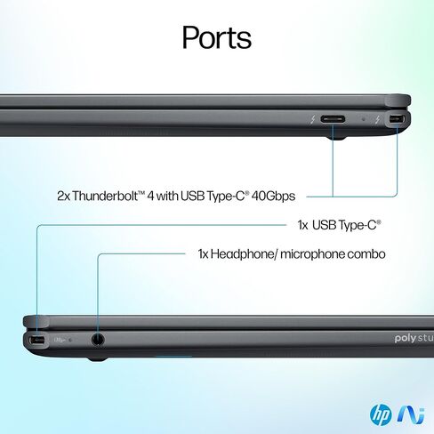 HP 2025 Omnibook Ultra Flip 2-in-1 14 "2880x1800 120Hz OLED Touch Laptop 8-Core Intel Core Ultra 7 258V 32GB LPDDR5 512GB SSD Thunderbolt 4 WIFI BT WebCAM Backlit KB Windows 11 Pro Atmospheric Blue in Kuwait