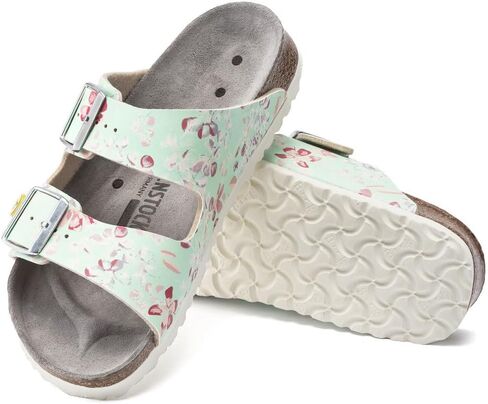Birkenstock Women's ARIZONA Birko-Flor Patent Open Toe Sandals, Black (Schwarz Lack), 4.5 UK in Saudi Arabia