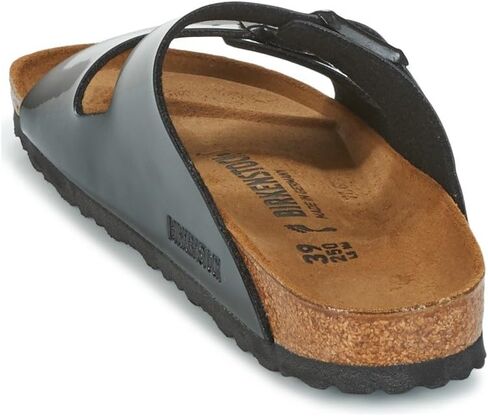 صندل ARIZONA Birko-Flor النسائي من Birkenstock مفتوح عند الأصابع، أسود (Schwarz Lack)، 4.5 UK in Saudi Arabia