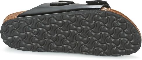 صندل ARIZONA Birko-Flor النسائي من Birkenstock مفتوح عند الأصابع، أسود (Schwarz Lack)، 4.5 UK in Saudi Arabia