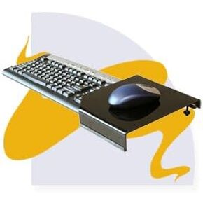 ErgoWorks Rear Adjustable Black Mouse Bridge