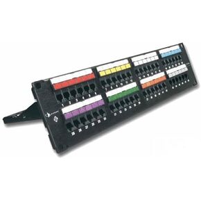 Siemon HD6-48 48-Port Cat6 Network Patch Panel, Flat 2U Black