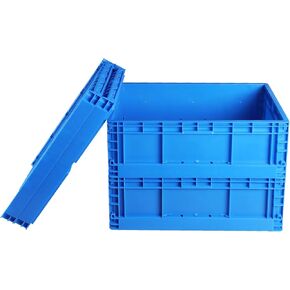 صندوق تخزين قابل للطي من QTJH يحتوي على 52 لتر، صناديق تخزين مفتوحة، صندوق تخزين بلاستيكي، صناديق الحليب، تخزين عبور عالي التحمل (1) in Kuwait